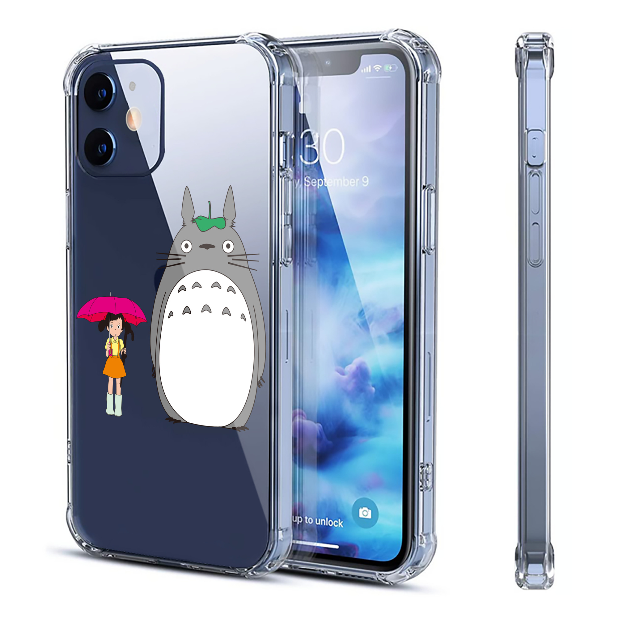 （画像用） となりのトトロ 草壁メイ 草壁サツキ My Neighbor Totoro Satsuki Kusakabe Mei Kusakabe 【iPhone 12シリーズ対応】透明スマホケース（クリアソフトケース）